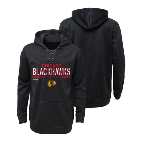 NHL Chicago Blackhawks Icing Lace-Up Fleece Hoodie - Men's