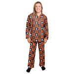 Chicago Bears Laddies Button-up FOCO Royal Winter Pajamas
