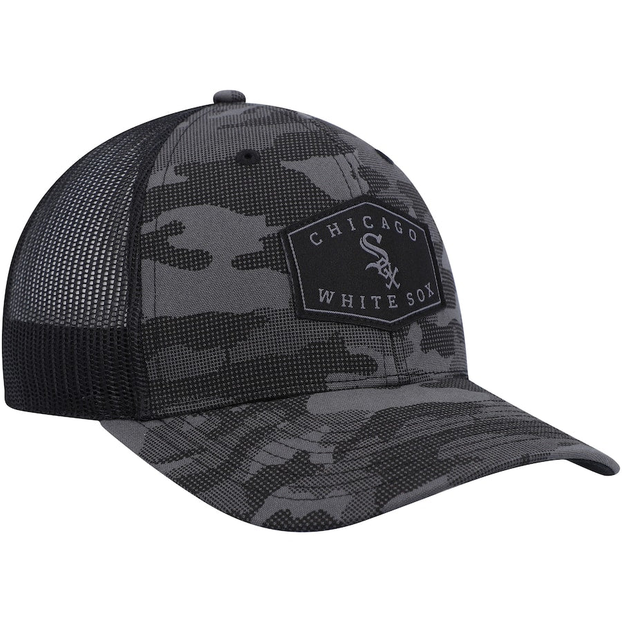 Men's Chicago White Sox '47 Tonal Camo Convoy Trucker Snapback Hat - Charcoal