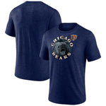 Chicago Bears Fanatics Branded Sporting Chance Tri-Blend T-Shirt - Heather Navy