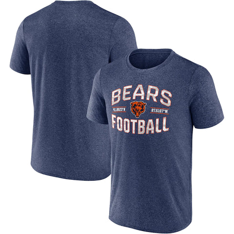 Men's Fanatics Branded Heathered Navy Chicago Bears Want To Play T-Shirt
