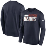 Chicago Bears Nike Youth Bold Sideline Long-sleeve Shirt - Navy