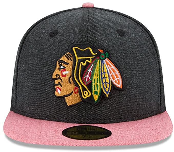Chicago Blackhawks NHL New Era Heather Action 59FIFTY Fitted Hat