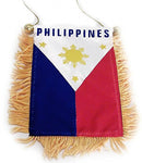 Philippines Tassel Flag Mini Banner 4"x6" Pack Of Two Philippines Pennant 15 x 10 CM