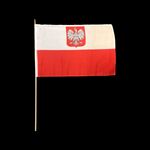 Bulk of 10 Polish Flag With Eagle 12" x 18"