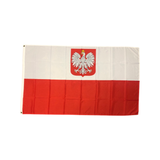 Polish Flag With Eagle 3' x 5'