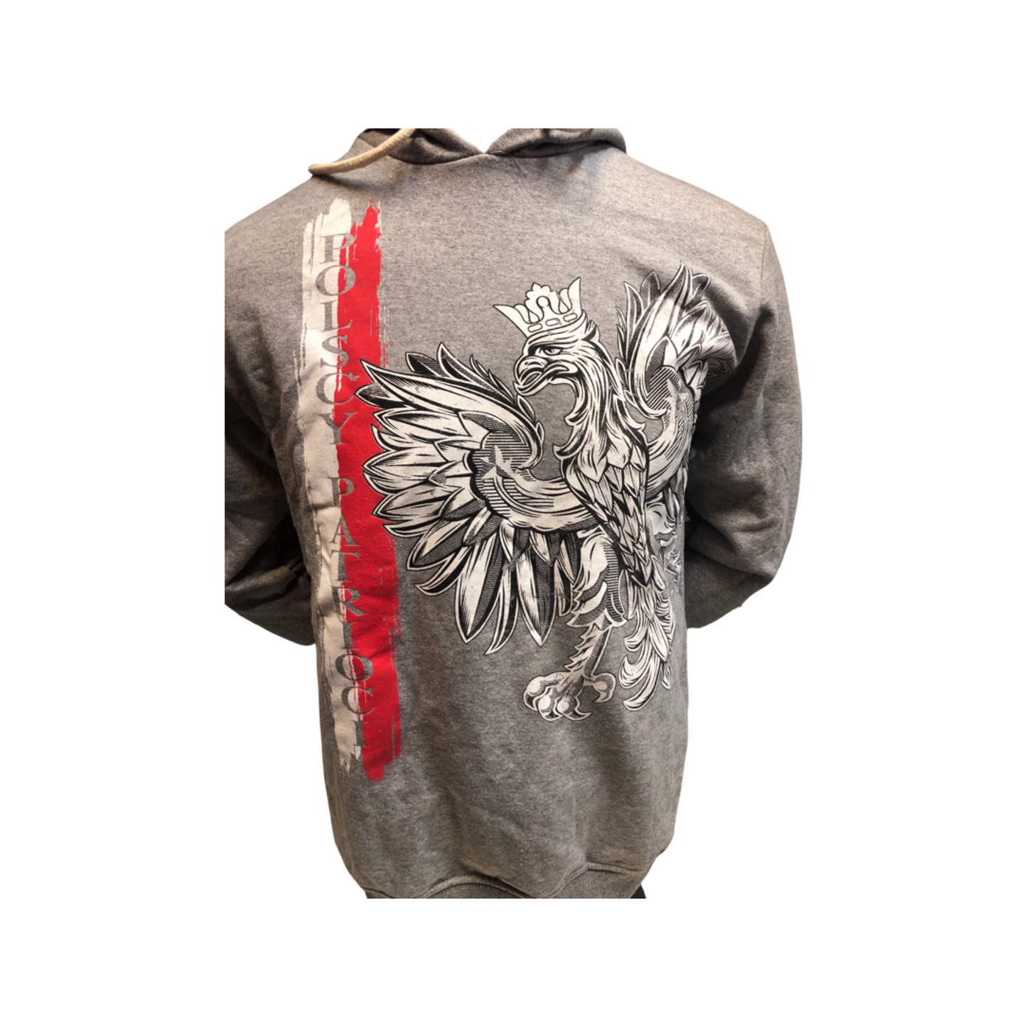 Poland Polska Black&Gray Patriot Hoodie- Patrioci