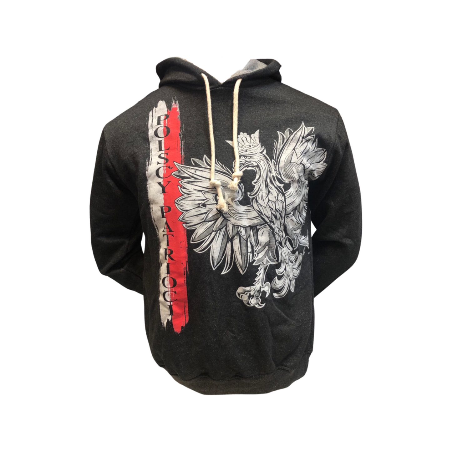 Poland Polska Black&Gray Patriot Hoodie- Patrioci