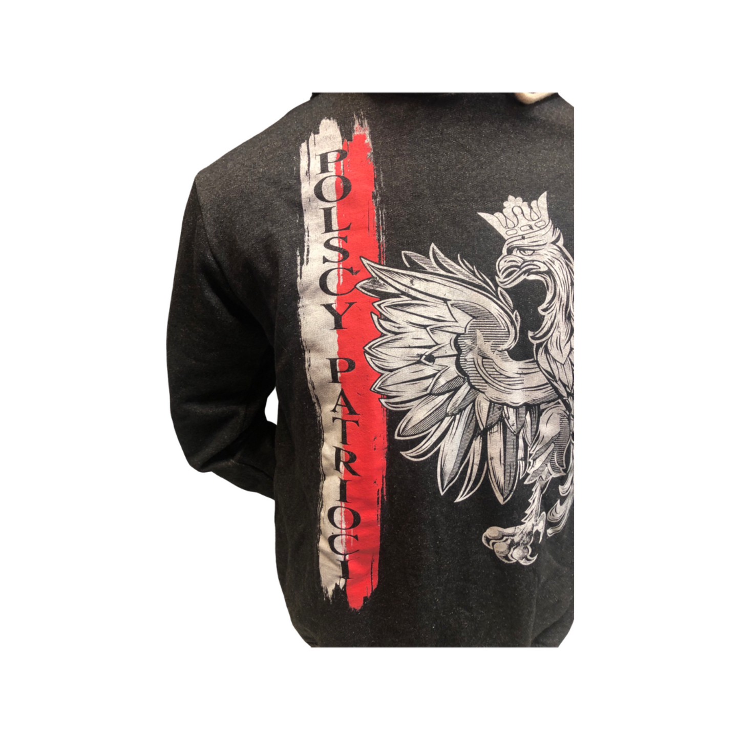 Poland Polska Black&Gray Patriot Hoodie- Patrioci