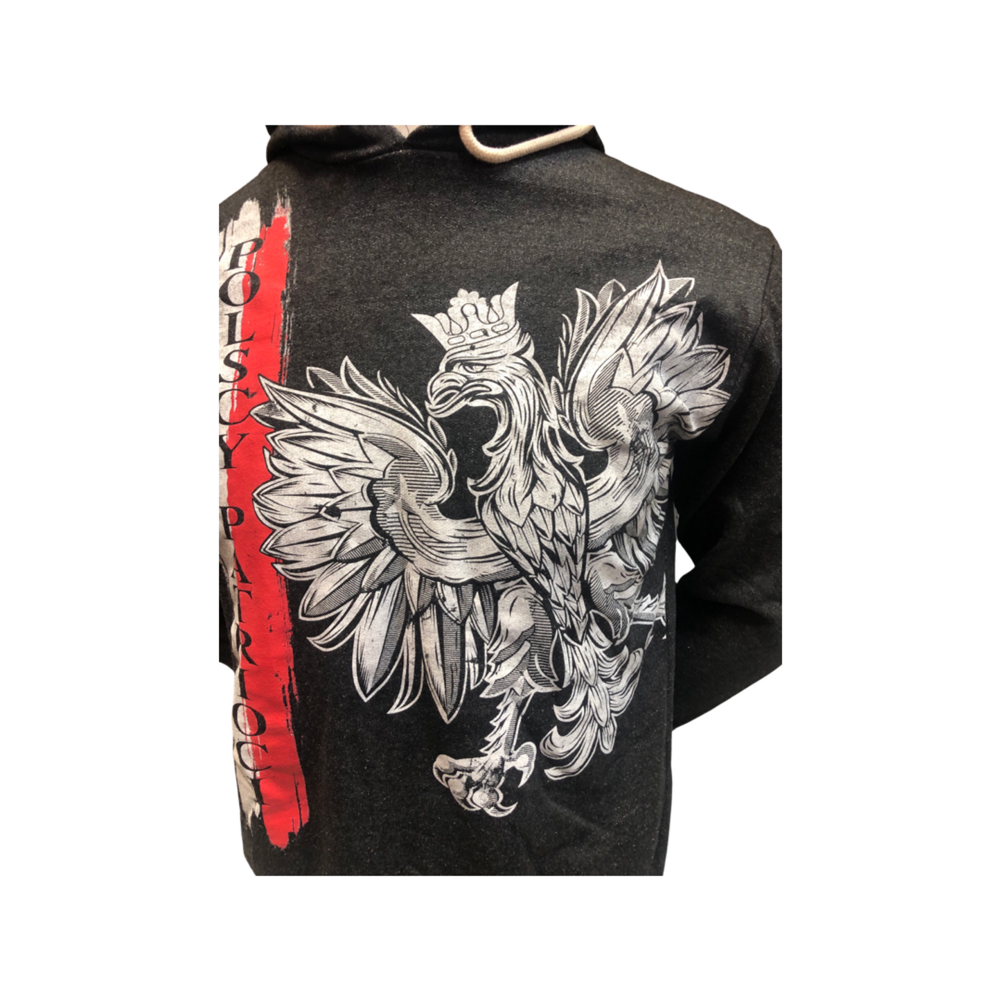 Poland Polska Black&Gray Patriot Hoodie- Patrioci