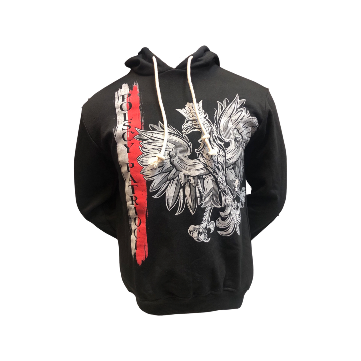 Poland Polska Black&Gray Patriot Hoodie- Patrioci