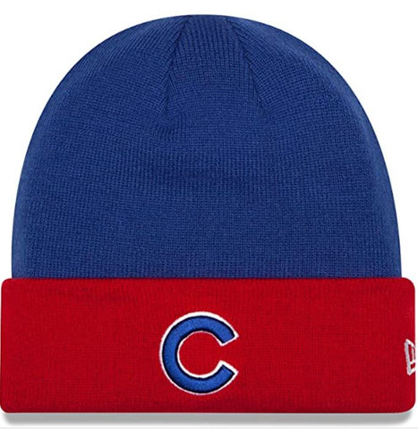 Chicago Cubs New Era Two Tone Cuffed Beanie Knit Hat - Royal Blue
