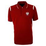 Men's Red Antigua Short Sleeve Polska Eagle Poland Polo
