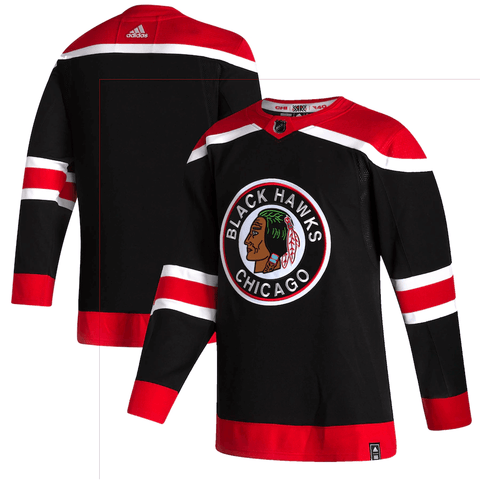 Adidas Blackhawks Authentic Reverse Retro Wordmark Jersey Red XS (44) Mens