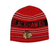 Chicago Blackhawks Adults Reversible Winter Hat -Black/Red