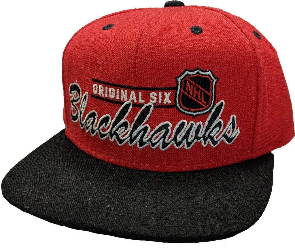 Chicago Blackhawks Original Six Flat Brim Snapback Hat NHL CCM