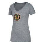 Adidas Women's RETRO NHL Chicago Blackhawks Tri Blend Heritage Tee Shirt Gray