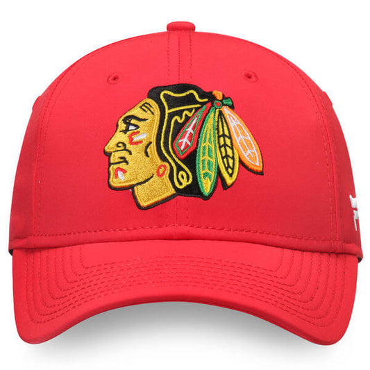 Chicago Blackhawks Fanatics Branded Elevated Core Speed Stretch Fit Flex Hat - Red