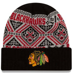 Chicago Blackhawks Men's New Era Red Cozy Cuffed Knit Hat