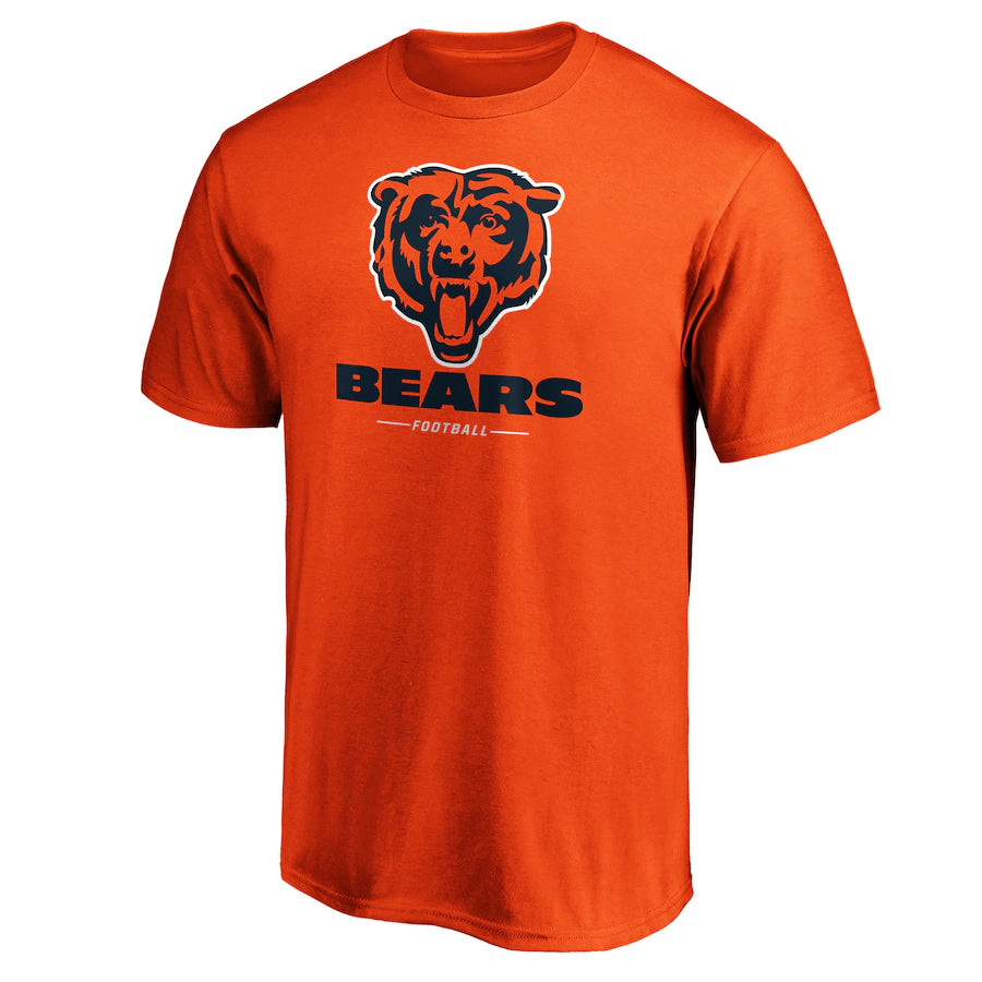 Men's Chicago Bears Fanatics Branded Orange Team Lockup Logo T-Shirt