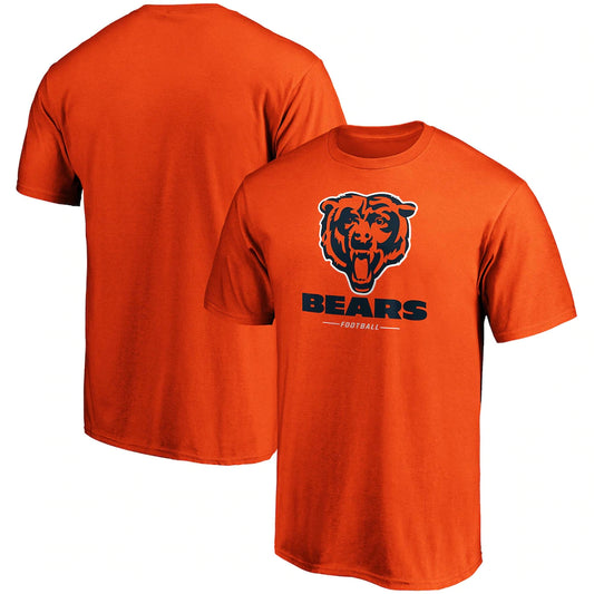Men's Chicago Bears Fanatics Branded Orange Team Lockup Logo T-Shirt