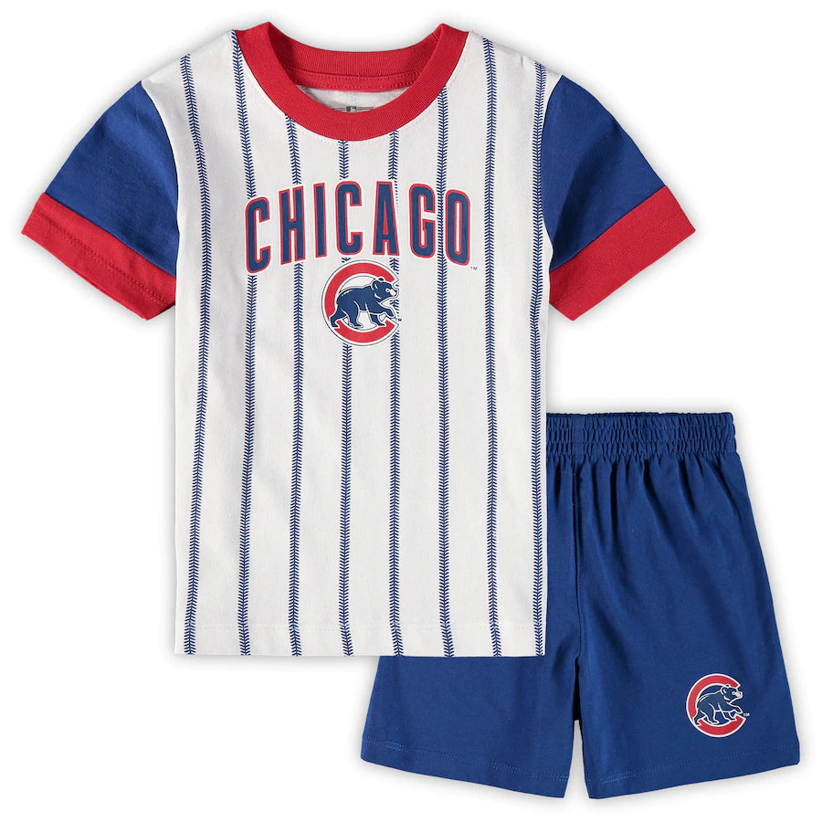 Chicago Cubs Infant /Toddler/KIDS Position Player T-Shirt & Shorts Set - White/Royal