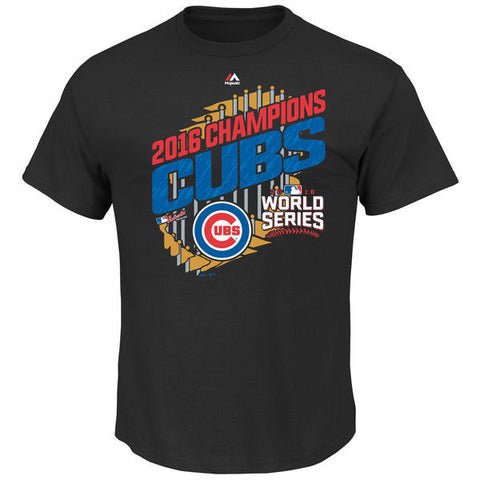 Chicago Cubs Adult Majestic 2016 World Series Champions Parade T-Shirt - Black