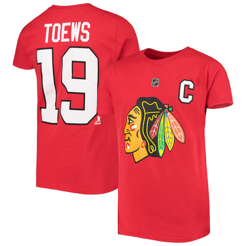 MENS  Chicago Blackhawks Jonathan Toews #19  T-Shirt NHL Reebok Tee