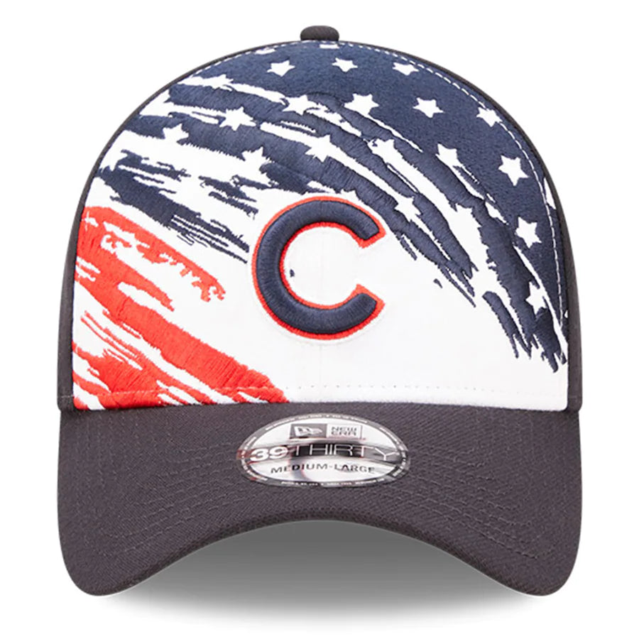 Men's Chicago Cubs New Era Navy 2022 4th of July 39THIRTY Flex Hat