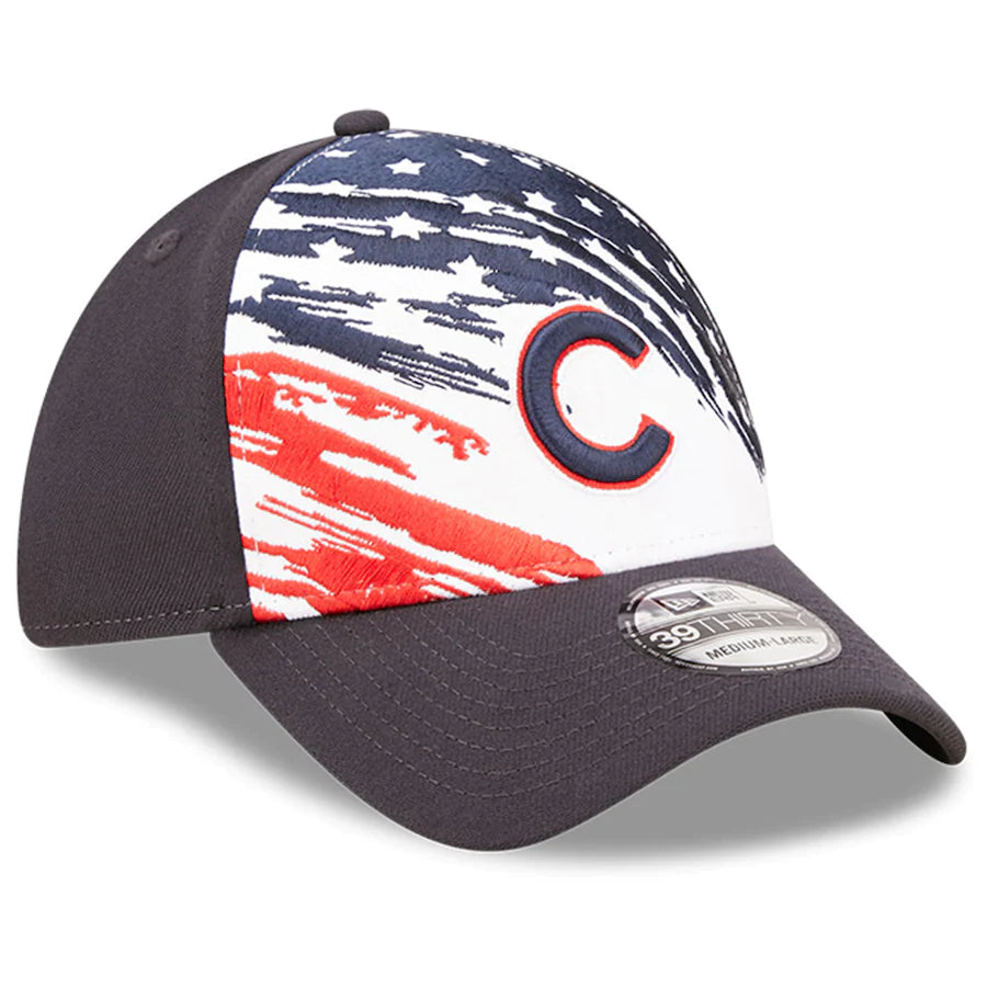 Men's Chicago Cubs New Era Navy 2022 4th of July 39THIRTY Flex Hat