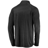 Chicago White Sox Fanatics Branded Iconic Striated Primary Logo Raglan Quarter-Zip Pullover Jacket - Black
