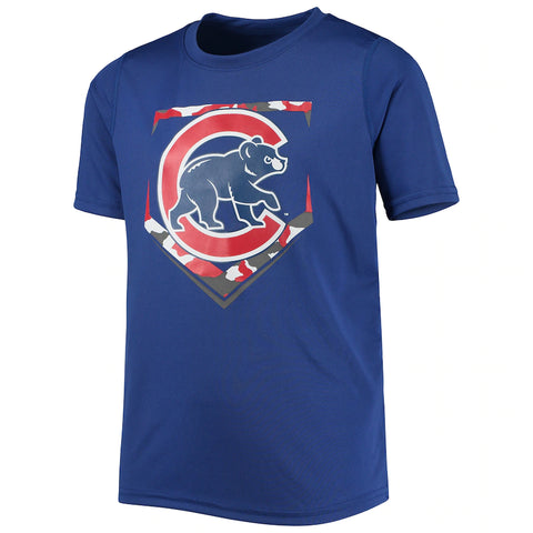 Outerstuff Youth Royal Chicago Cubs Camo Base T-Shirt Size: Medium