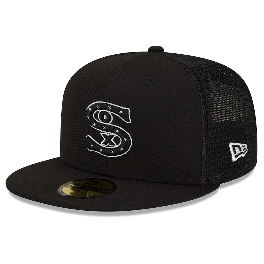 Chicago White Sox New Era 2022 Batting Practice 59FIFTY Fitted Hat - Black with Spring Training Patch