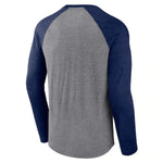 Chicago Bears Fanatics Branded Weekend Casual Tri-Blend Raglan Long Sleeve T-Shirt - Heathered Gray/Heathered Navy