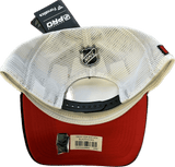 BLACKHAWKS White Mesh Trucker Hat Adjustable Fanatics Branded
