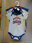 Infant Chicago Cubs "Homerun!" 3-Piece Creeper Set Bodysuit