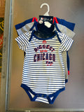 Infant Chicago Cubs "Homerun!" 3-Piece Creeper Set Bodysuit