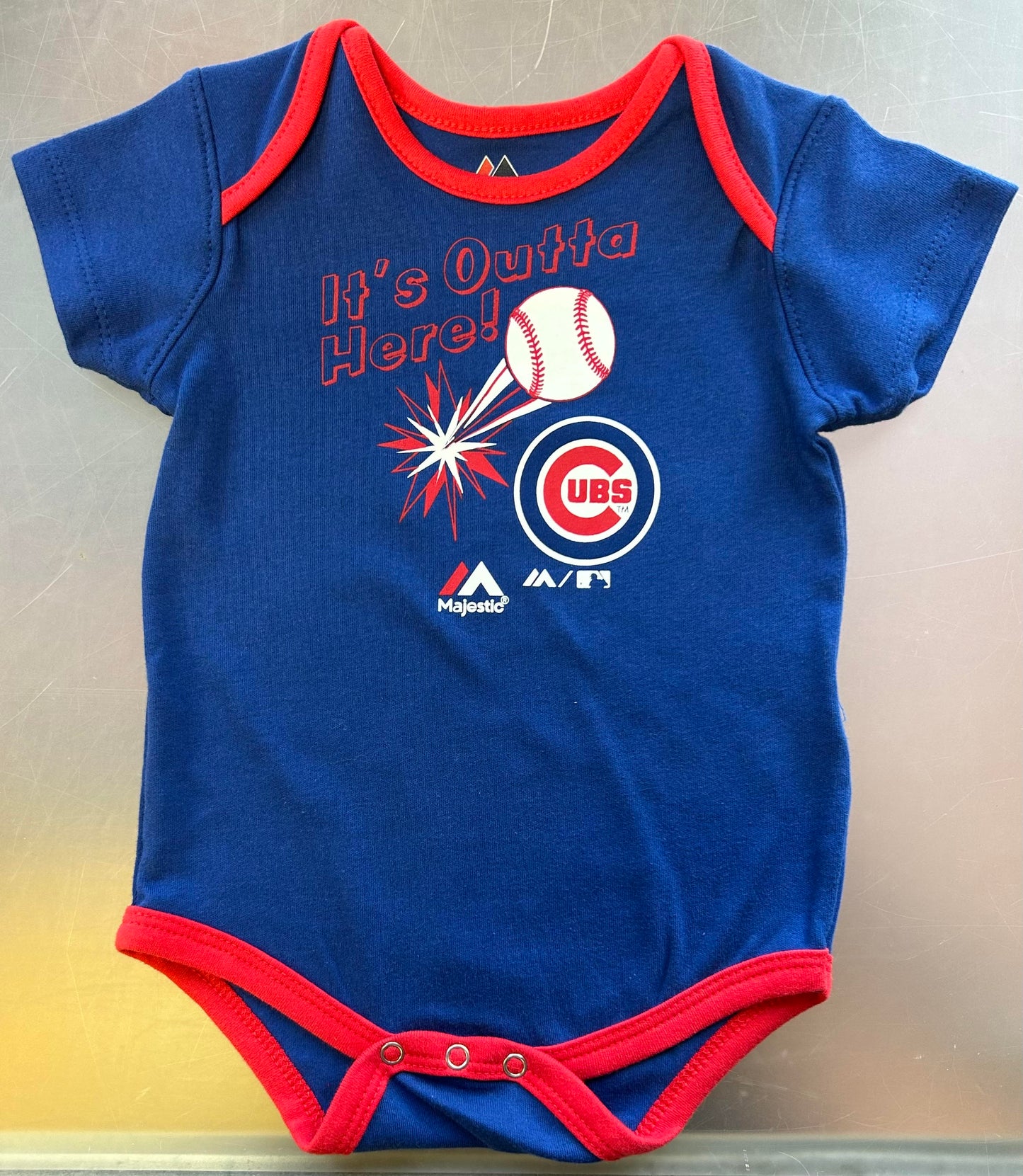 Infant Chicago Cubs "Homerun!" 3-Piece Creeper Set Bodysuit