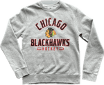 Adult Blackhawks Fanatics Crewneck Grey