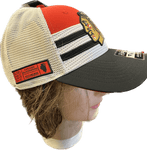 BLACKHAWKS White Mesh Trucker Hat Adjustable Fanatics Branded
