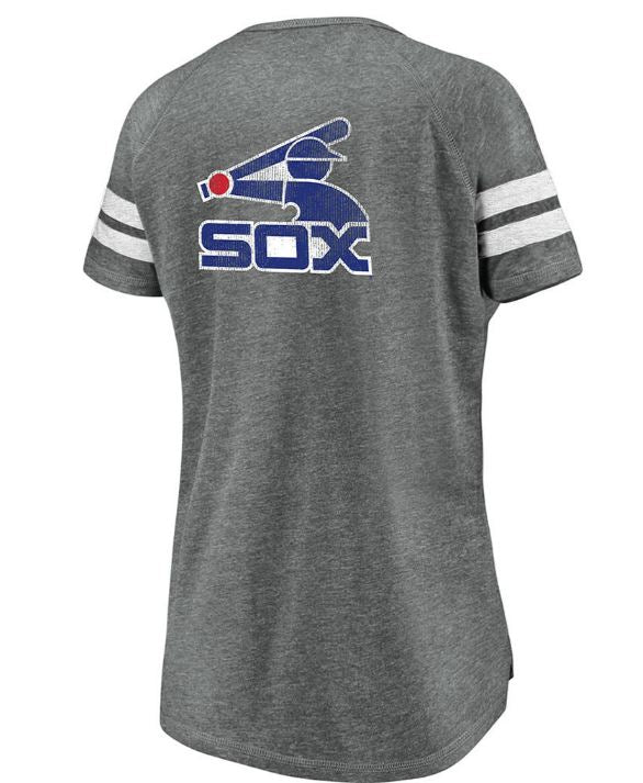 Chicago White Sox MLB Ladies Fanatics V-Neck Cooperstown T-shirt