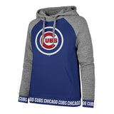 Chicago Cubs Women's '47 Brand Encore Pullover Hoodie - Gray/Blue
