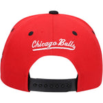 Youth Mitchell & Ness Red Chicago Bulls Retro Script Precurved  Hat
